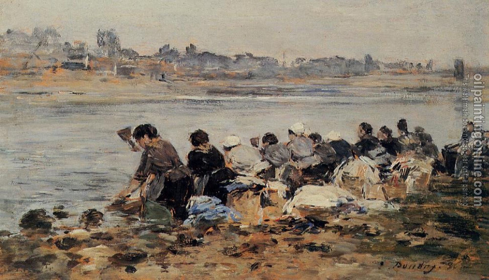 Boudin, Eugene - Laundresses on the Bankes of the Touques